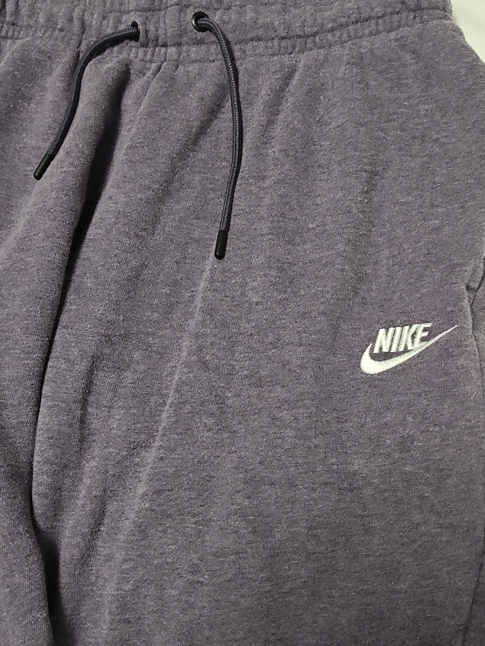 Women's Purple Jogger Sweatpants with White Swoosh
